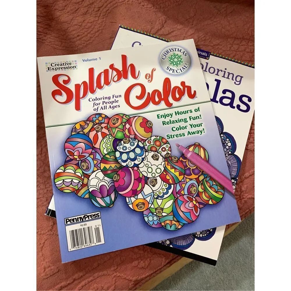 Two Adult Coloring Books